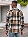 COOFANDY Men's Flannel Shirt Button Up Jacket Shirts Casual Fall Shirt Button Front Flap Pocket Overcoat Khaki