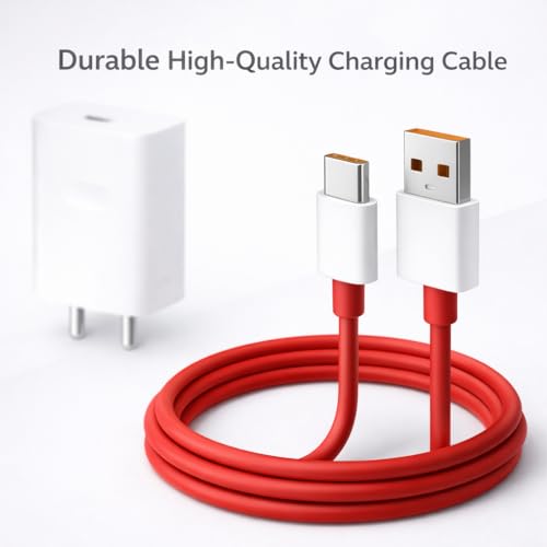 Image of 33W SuperVOOC Charger with Type-C Cable | Ultra-Fast Charging for OnePlus, Realme & Oppo | Supports Warp, Dart, Dash & SuperDart (Charger + Cable Combo)