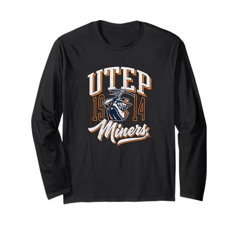 University of Texas El Paso UTEP Miners Vintage Script Long Sleeve T-Shirt
