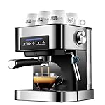 FfiMe Espresso Machine, Latte and Cappuccino Coffee Machine with 1.6L Water Tank and Milk Frother, Color Touch Display, Fully Automatic Coffee Machine, Double Nozzle