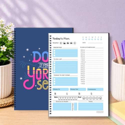 Image of Planner Diary Daily Goals A5 Spiral Notebook 192 Pages
