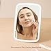 NEZZOE Lighted Makeup Mirror, Portable Mirror with Lights, 1500mAh Rechargeable Vanity Mirror with 3 Colors and Brightness Adjustable