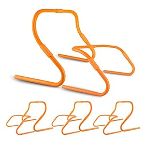 Agility Speed Hurdles Upgraded Training Hurdles Adjustable Height,Ultra Durable All-in-One Speed Hurdles with Carrying Handle, 6 Pack