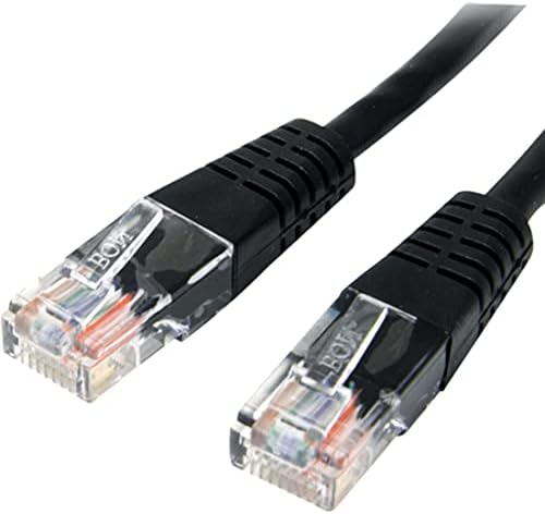 StarTech.com Cat5e Ethernet Cable - 10 ft - Black - Patch Cable - Molded Cat5e Cable - Network Cable - Ethernet Cord - Cat 5e Cable - 10ft (M45PATCH10BK)