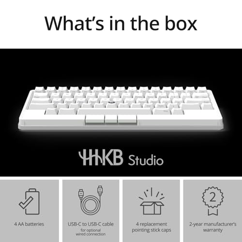 Image of HHKB - Happy Hacking Keyboard Studio (Wireless, Bluetooth, Wired, USB, Silent, Mac, Windows, Snow, Printed)