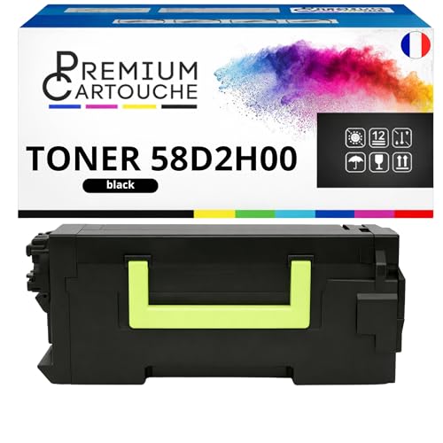 Cartouche toner Lexmark 58D2H0E compatible noir haute capacité 15000 pages imprimante