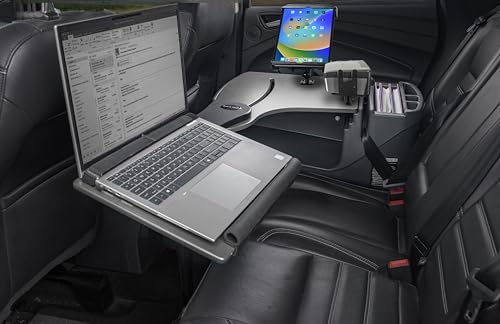 Bureau de siège arrière AutoExec Reach avec support tablette gris - 7