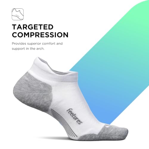 Image of Feetures Elite Max Cushion No Show Tab - Running Socks for Men & Women, Athletic Compression Socks, Moisture Wicking
