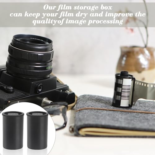 WangLaoWu 30 Stück Filmdosen mit Deckel, Schwarzer Kleine Plastikkaniste mit Deckel Kunststoff für Wissenschaftliche Aktivitäten, Filmdosen, Kleinteile - Schwarz