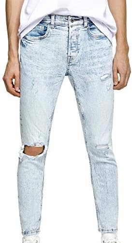 Zara 6045/481 - Jeans Strappati da Uomo - Blu - 54 : Amazon.it:  Abbigliamento