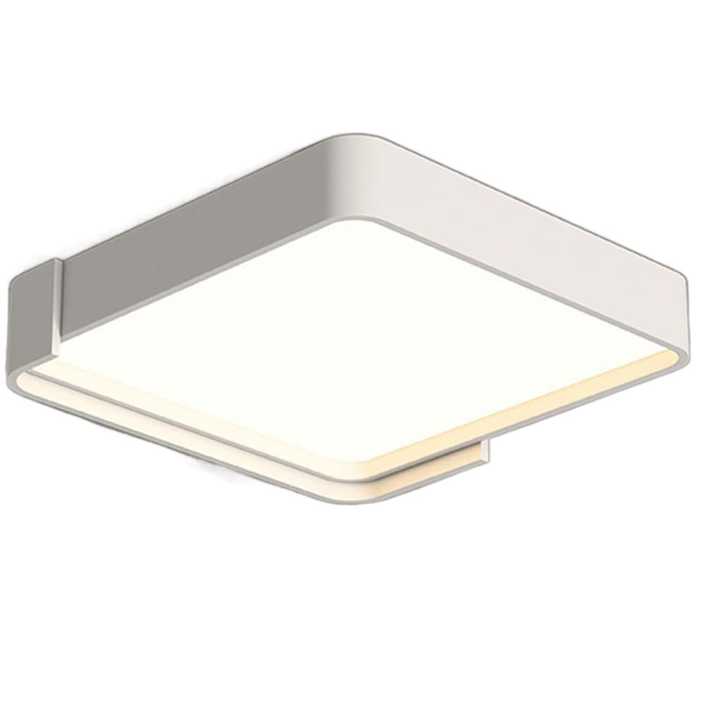 JXYDJH 36W Minimalist LED Lighting 19.7 Inch Flush Mount LED Ceiling Light, Simple White Square Flush Mount Ceiling Lamp Shade Dimmable Bedroom Lights for Kitchens, Stairwells, Hallway 1-Pack