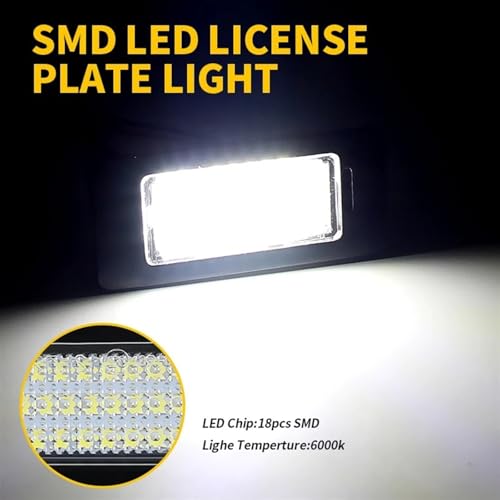 Luces de matrícula LED para Skoda Octavia y Fabia 2012-2016 2 uds 2
