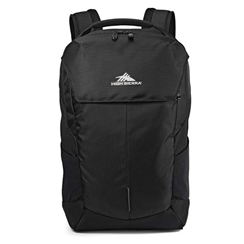 High Sierra Access Pro Backpack With 17-Inch Quilted Laptop Sleeve, Large Organization Pocket And Reflective Straps, Black #TOP25