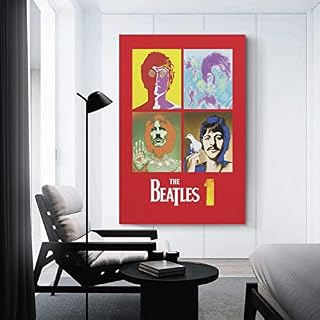 The Beatles 1 Poster décoratif sur toile pour décoration murale et chambre à coucher moderne 40 x 60 cm - Les Beatles, Paul McCartney, John Lennon, RIngo Starr, George Harrison The Beatles 1 Poster décoratif sur toile pour décoration murale et chambre à coucher moderne 40 x 60 cm – Image 3