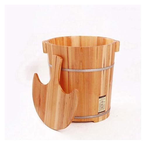 Tina de Madera Natural para Masaje y Relajación de Pies