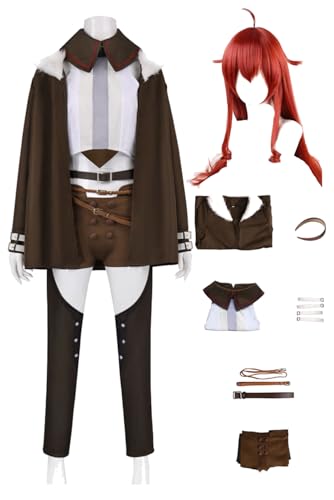 Cosplay Mushoku Eris costume femme perruque ajustée sans glisser taille M pour carnaval
