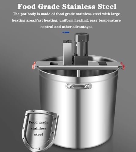 40L Commercial Automatic Food Mixer - 4 Blade Heating Mixer for Jam, Sauce, Filling & Hot Pot Seasoning, Adjustable Speed, Efficient Stirring & Mixing Machine