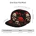 Vykmvtyb Gothic Rose Blood Skull-1 Baseball Cap Unisex Snapback Flat Hats Adjustable Casual Fashion Hip Hop Hat Style Adjustable Hat for Men Women