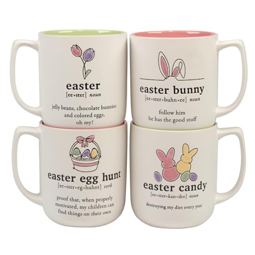 Set de 4 Mugs Easter Words 18 oz Certified International miniatura 1