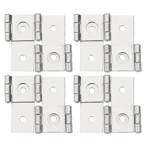 QUARKZMAN Bisagras de Doble Acción para Pantallas Plegables, 4 Piezas de Bisagras de Doble Giro de Estilo Retro de 2.13' con Rotación de 270 Grados para Puertas de Pantallas, Color Plata