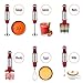 KOIOS 5-in-1 Hand Immersion Blender, 1000W 12 Speed Handheld Blender Stick with Copper Motor Stainless Steel Blade, 600ml Mixing Beaker,500ml Food Processor, Whisk, Milk Frother, Non-BPA, Red