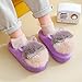 Toddler Slippers Girls Boys Soft Sole Non Slip Socks Slippers First Walking Shoes Fleece Fluff ?All Slipper (Purple, 6.5 Infant)