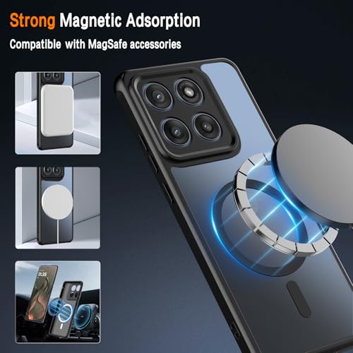 Coque magnétique Moto Edge 2025 antichoc et fine translucide noir