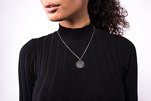 Paris City Map Pendant Necklace For Women & Girls - 925 Sterling Silver Plated Necklace Set - Beautiful Gift - Precision Laser Cut Jewelry Incredible Detail - Hypoallergenic & Adjustable (Silver) #TOP1