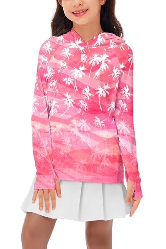 Image of Remimi Kids Sun Shirt Rash Guard Quick Dry Sun Protection Athletic Hoodie Hiking Shirts 3-12 Years