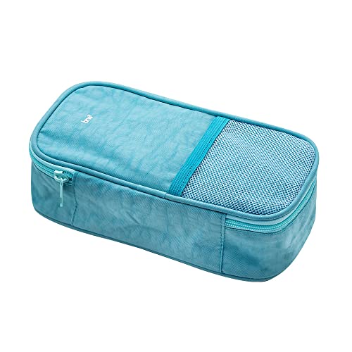 Estojo Box Nylon 50 Pens 1 Zíper e Tela Verde, BRW