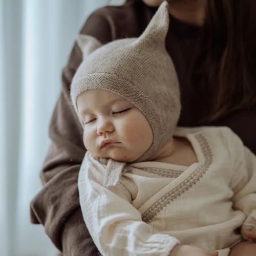 Cashmere Wool Knit Baby Fox Hat, Little Animal Kids Beanie Bonnet3