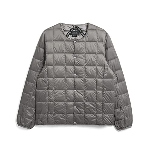 [タイオン] クルーネックボタン インナーダウンジャケット TAION-104 メンズ グレー S