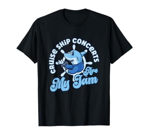 Bateau de croisière Concerts Cruising Squad Music Lover Shark T-Shirt