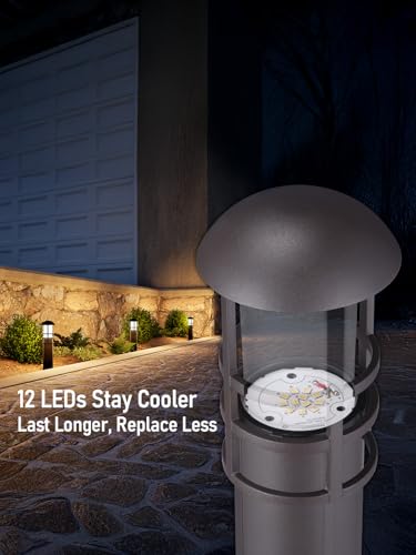 Image of LEONLITE 6-Pack 5CCT Low Voltage Landscape Pathway Lights, 3W, CRI90