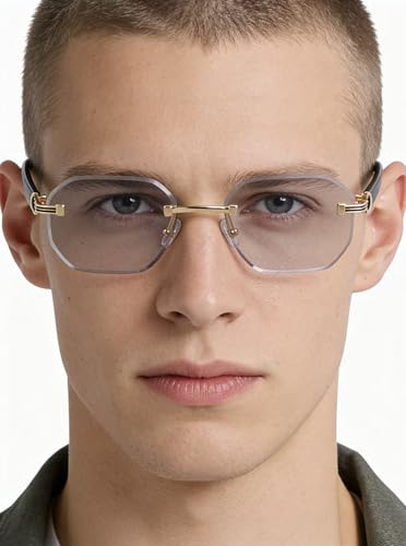 Image of Photochromic Glasses for Men&Women UV400 Clear to Dark Light-Adjusting Lenses Unisex Fotocromatic Glasses(3050)