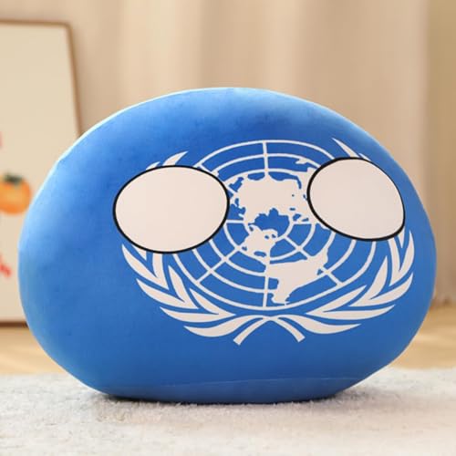 Yobuisg ポーランドボール ぬいぐるみ カントリーボール抱き枕 40cm Polandball アニメ クッション ペンダント Countryball おもちゃ 置物 飾り物 誕生日プレゼント (F)