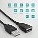 LORDTRONICS Long USB Extension Cable 10FT - Male to Female Data Transfer Adapter and Charging for Laptop, PlayStation, Xbox, Flash Drive - Black