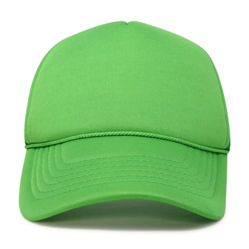 Image of Trucker Hat Mesh Cap Solid Colors Lightweight with Adjustable Strap Small Braid