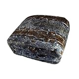 Home Soft Things Animal Safari Style Flannel Fleece Bed Blanket, Queen (90 in x 90 in) Chocolate White Snake, Soft Lightweight Warm Reversible Comfy Fuzzy Printed Blanket for Couch Bed All Seasons