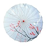 【ELEGANTES DESIGN】 Unser chinesischer Regenschirm aus geöltem Papier ist exquisit aus Massivholz und Seide gefertigt und weist wunderschöne traditionelle Muster auf, die jedem Outfit oder jeder Umgebung einen Hauch von klassischer Eleganz verleihen.