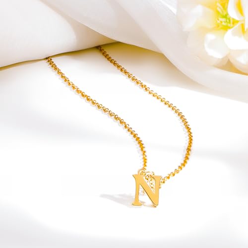 Image of Rubans Demi Fine Stainless Steel Alphabet Pendant CZ Gift for Women & Girls