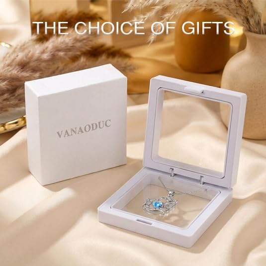 Birthstone Heart butterfly Necklace for Women, Infinity Pendant 14K Gold /18K White Gold Womens Necklaces, Jewelry Anniversary Birthday Christmas Gifts for Her Mom Wife