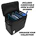 CASEMATIX Graded Comic Book Storage Fits 30 CGC Graded Comics, Hard Shell Fire Resistant Comic Bin with Three Internal Comic Book Box Dividers, Includes Zipper Lock
