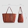 LEABAGS Echtleder Damen Umhängetasche Rotbraun im Vintage-Stil – Geräumige 40 cm Schultertasche mit Laptopfach 16 Zoll für Beruf, Alltag & Reise | Elegante Handtasche aus Naturleder #3