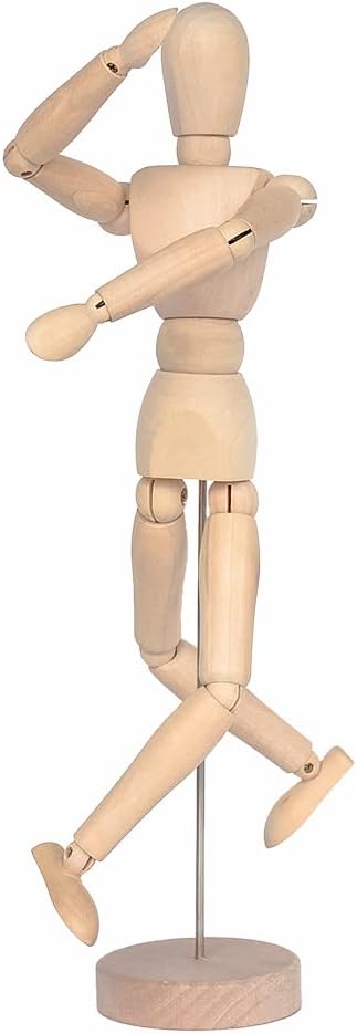 Pack 2 Maniquíes de Madera 12 Pulgadas con Soporte para Dibujo miniatura 4