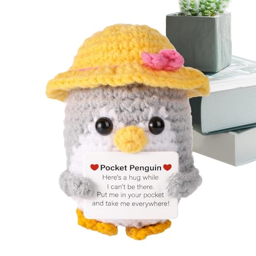 Patata de Vida Positiva, muñeca Positiva Divertida Que Hace Punto - Juguete de Abrazo de Bolsillo navideño de Ganchillo,Muñeco de Peluche de Animales de Ganchillo con Tarjeta de Vida Positiva para Patata de Vida Positiva, muñeca Positiva Divertida Que Hace Punto - Juguete de Abrazo de Bolsillo navideño de Ganchillo,Muñeco de Peluche de Animales de Ganchillo con Tarjeta de Vida Positiva para