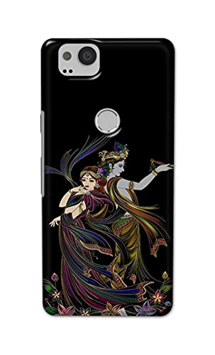 Image of Lord Radha and Krishna Hard Back Case Cover for Google Pixel 2 Back Cover -(J5) VNS2223