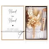 Hestya 1 Set Geldgeschenk Hochzeit Verpackungen Hochzeitsgeschenke für Brautpaar Geschenkbox Hochzeitskarte mit Buchstabenperlen für DIY Name Armbänder Einfaches Kreatives(Hand in Hand)