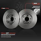 Frankberg Brake Kit incl. 2x Brake Disc + 4x Brake Pad Front Compatible with Astra J Caravan P10 Astra J GTC Astra J P10 Replace# 13412272, 13301207 - Image 4