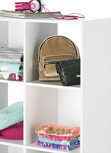 Whitmor 9 Wood Storage White Cube Organizer